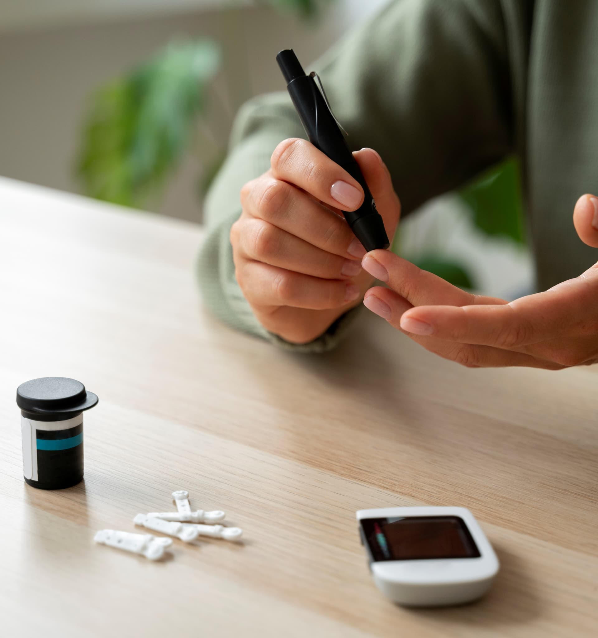 Happy patient visiting Yinger Pharmacy Shoppe.