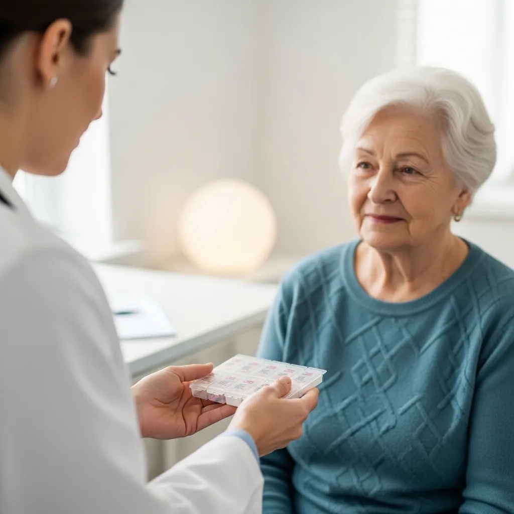 Nurse helping a patient.