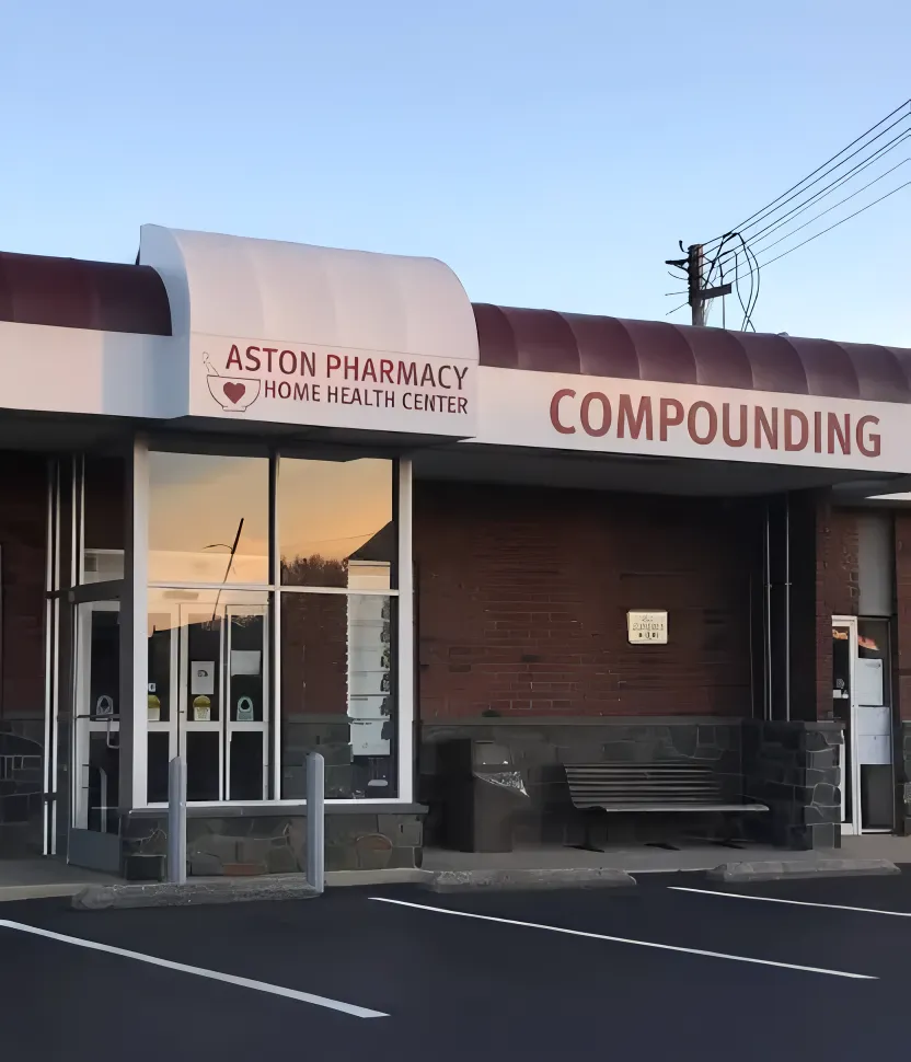 Pharmacist in Aston preparing prescriptions and assisting in the Home Health Center