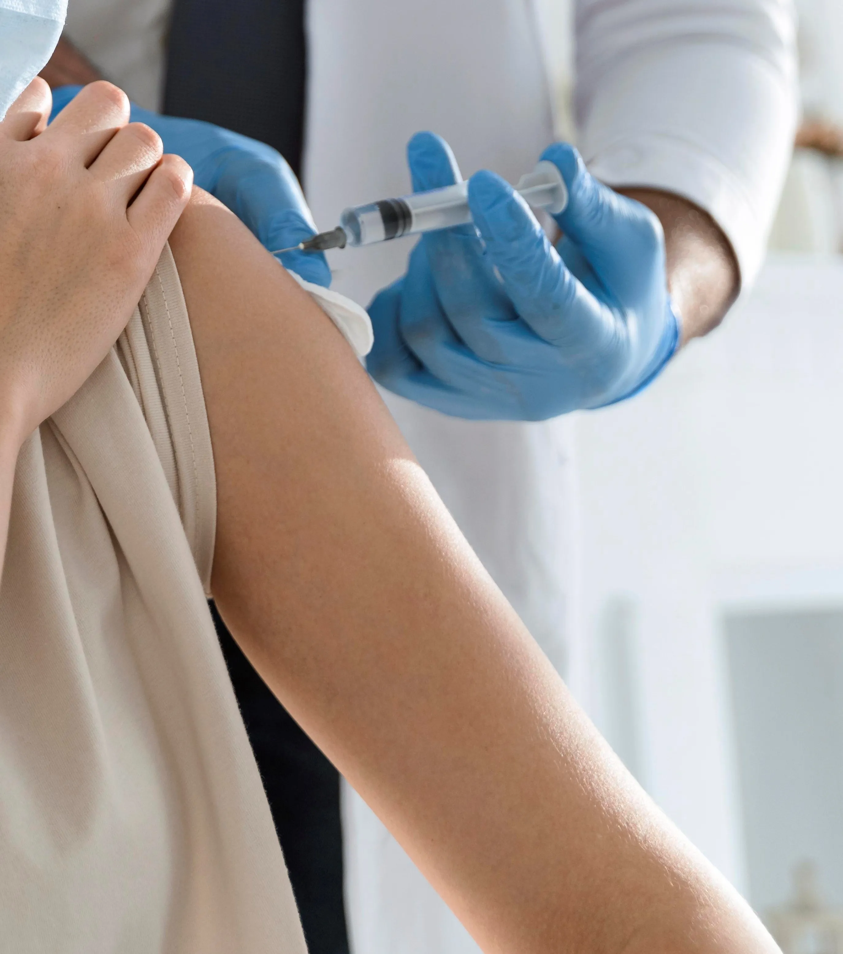 Pharmacist preparing a vaccine